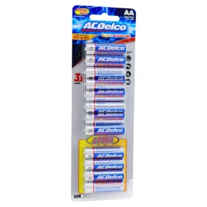 AC Delco بطاريات قلوية AA عرض – 12 حبة (8+4 مجاناً)