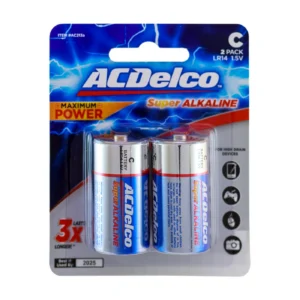 AC Delco بطاريات قلوية C – 2 حبة (1.5 فولت)