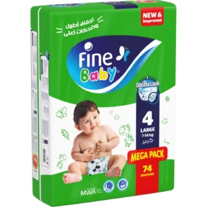Fine Baby Diapers SmartLock – Stage 4 Large – 74 Pieces