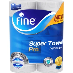 Fine Super Towel Pro 60 Sheets 3 Ply 2 Rolls