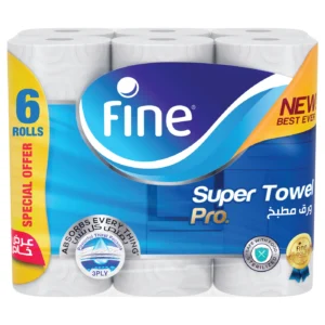 Fine Super Towel Pro 60 Sheets 3 Ply 6 Rolls